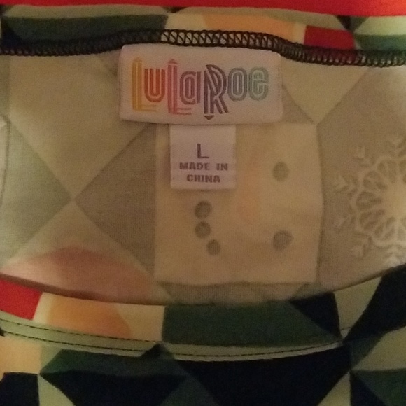 Top, LulaRoe Christmas shirt, 3/$15, Large - Picture 3 of 7